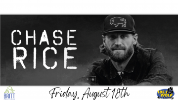 Chase Rice - Britt Music & Arts Festival - August 18th